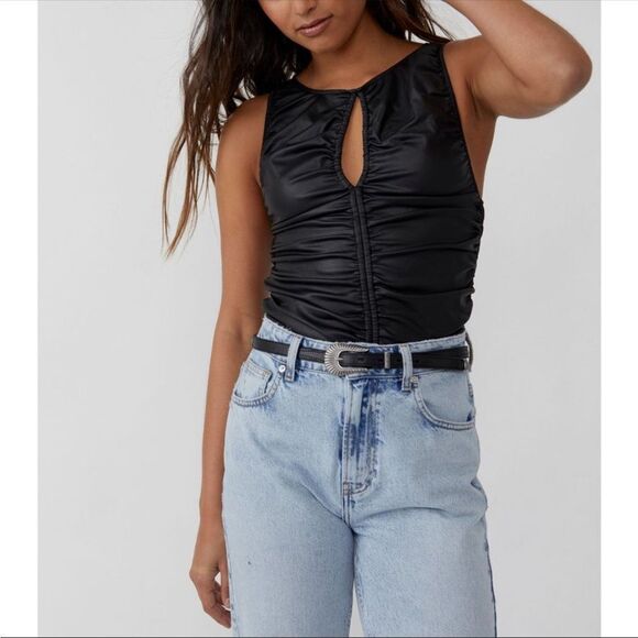 NWT Free People Ride Along Top / Black - Picture 3 of 6